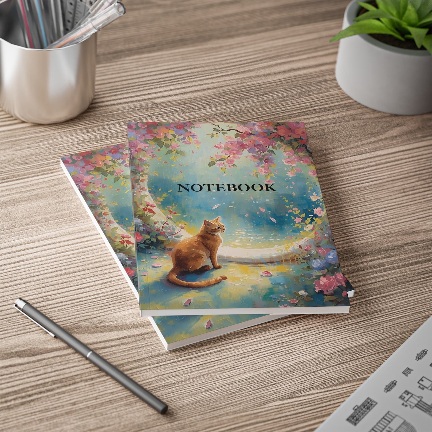 Whiskers in Bloom – Tranquil Cat Garden Notebook