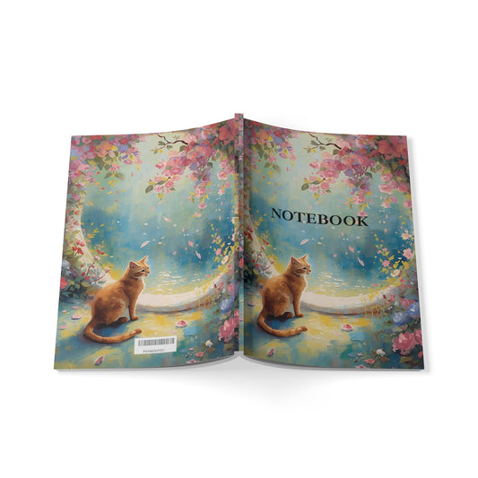Whiskers in Bloom β Tranquil Cat Garden Notebook