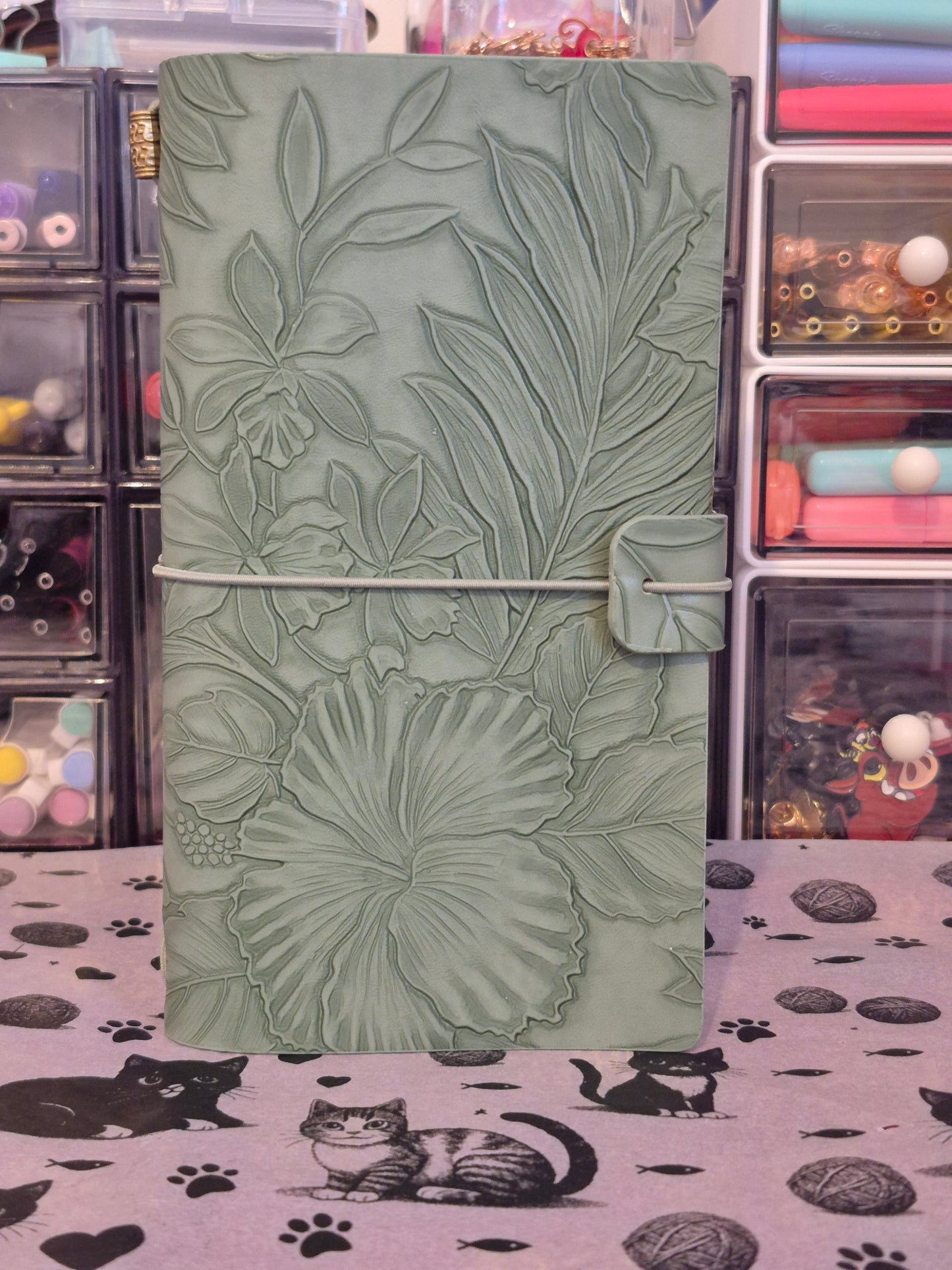 Verdant Bloom A6 Embossed Notebook