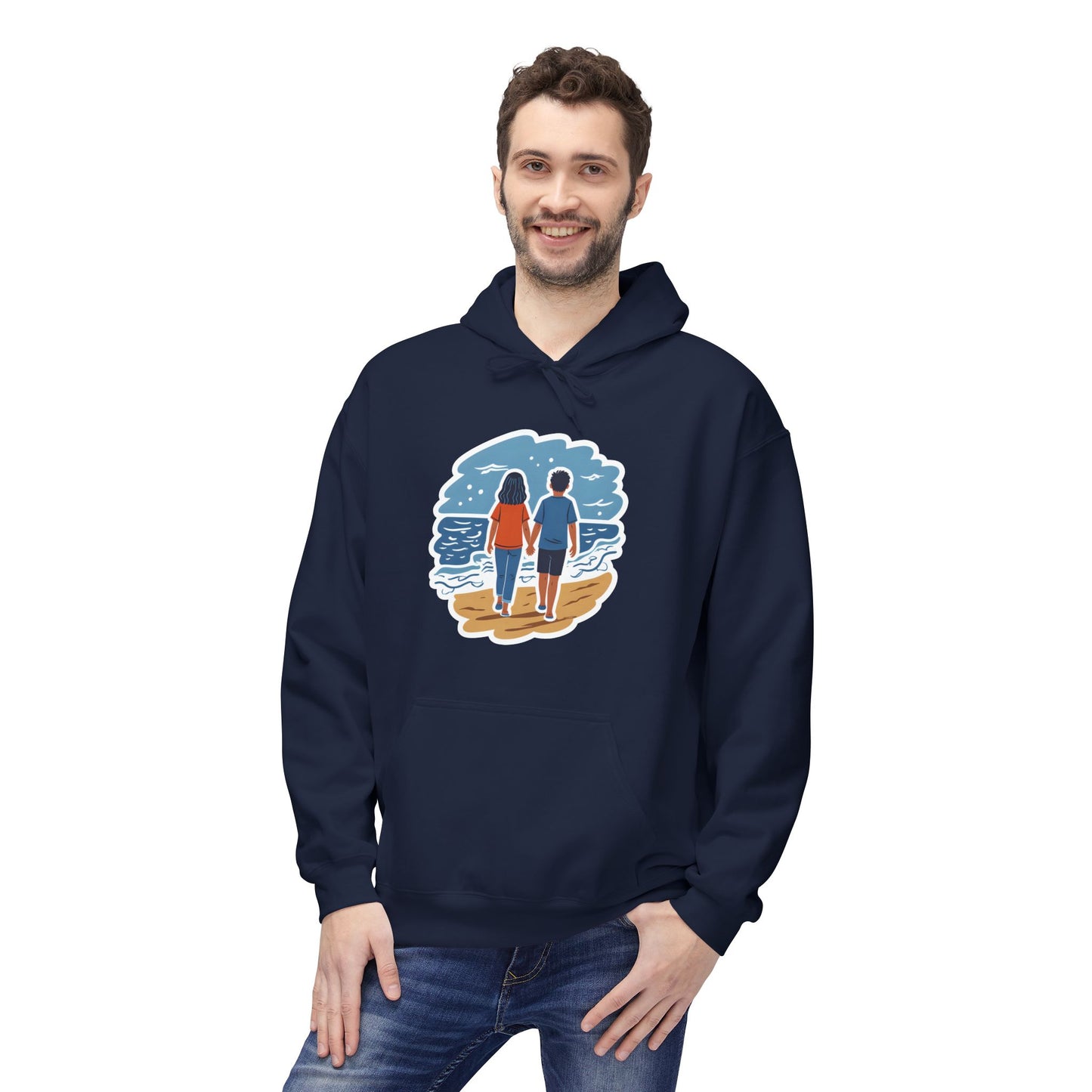 π Ocean View Unisex Fleece Hoodie