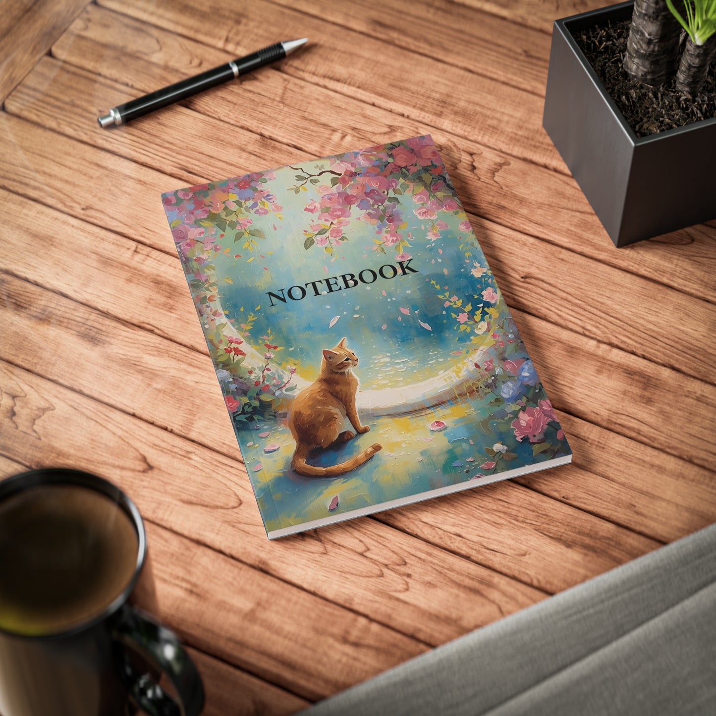 Whiskers in Bloom – Tranquil Cat Garden Notebook