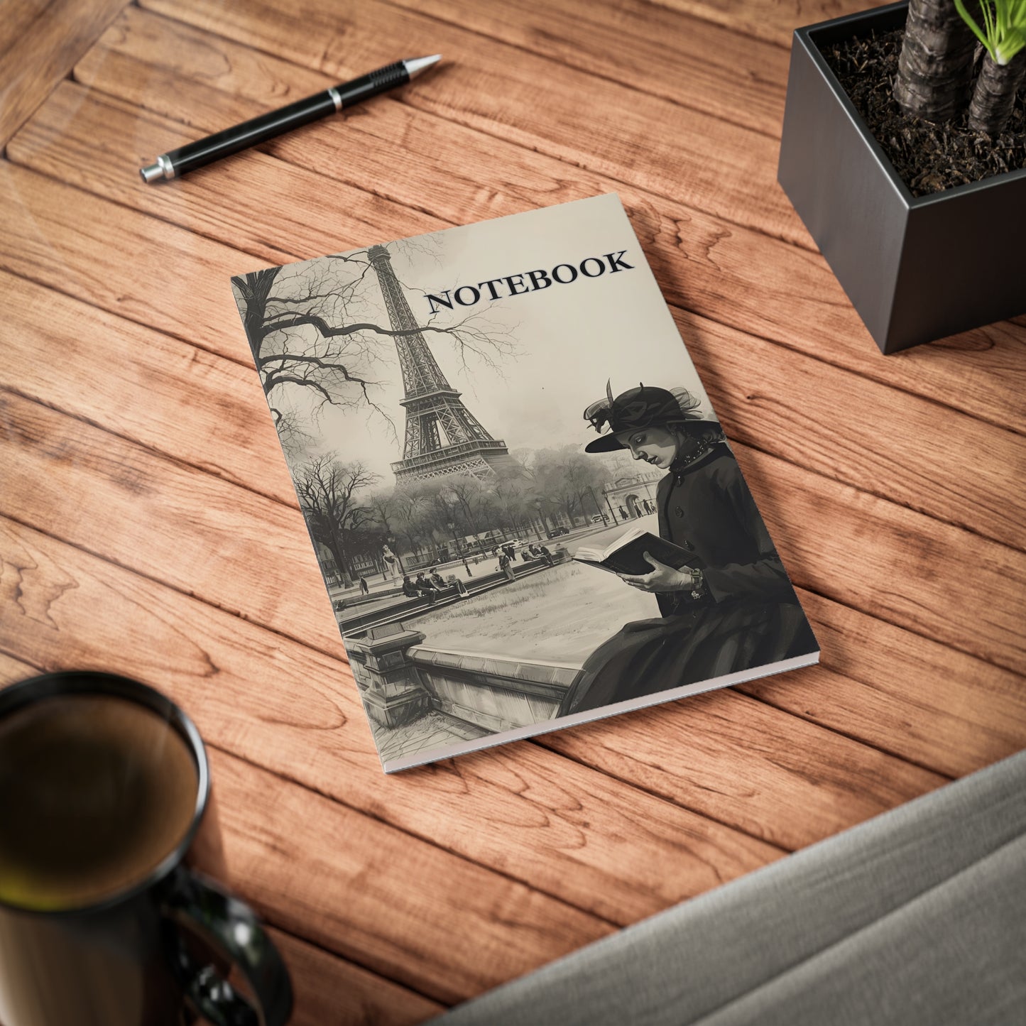 🖋️ Midnight in Paris – A5 Softcover Notebook