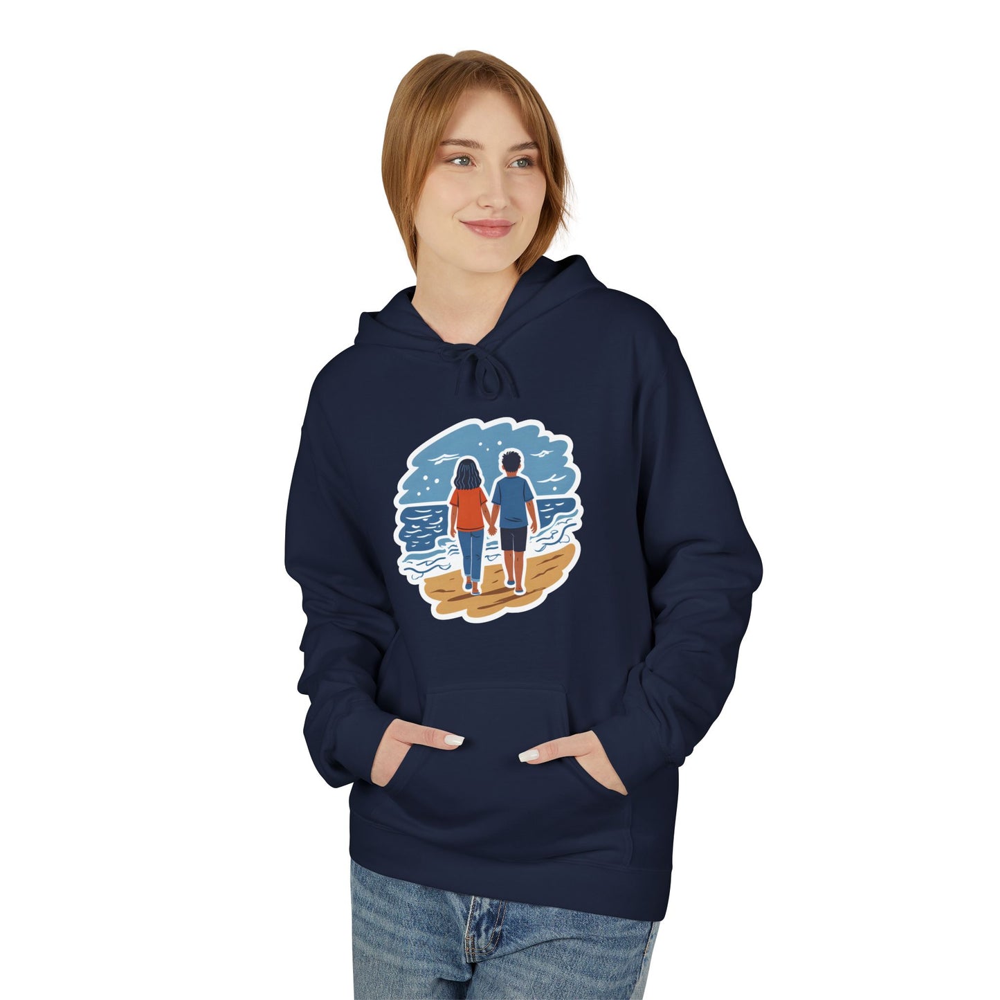 π Ocean View Unisex Fleece Hoodie