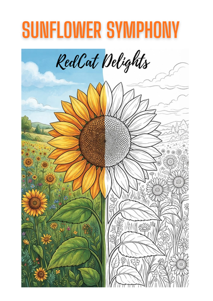 Sunflower Symphony Colouring Book - Digital Download