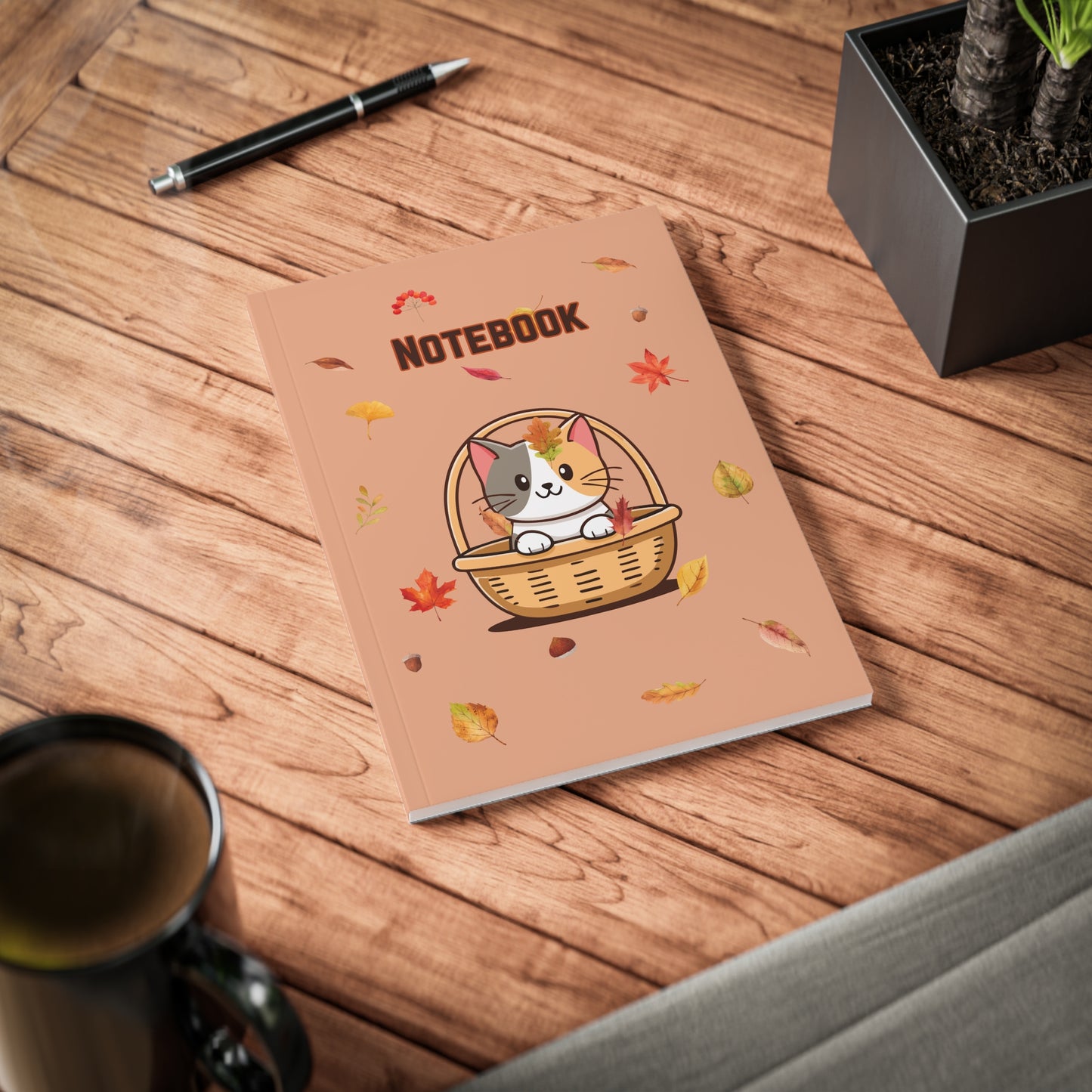 "LIMITED AUTUMN DROP" Autumn Kitty A5 Softcover Notebook