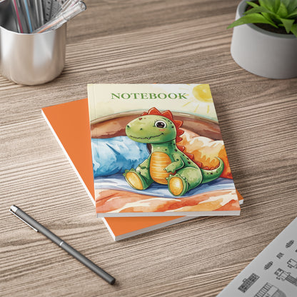 🦖 Dino Dreams – Cute A5 Softcover Notebook