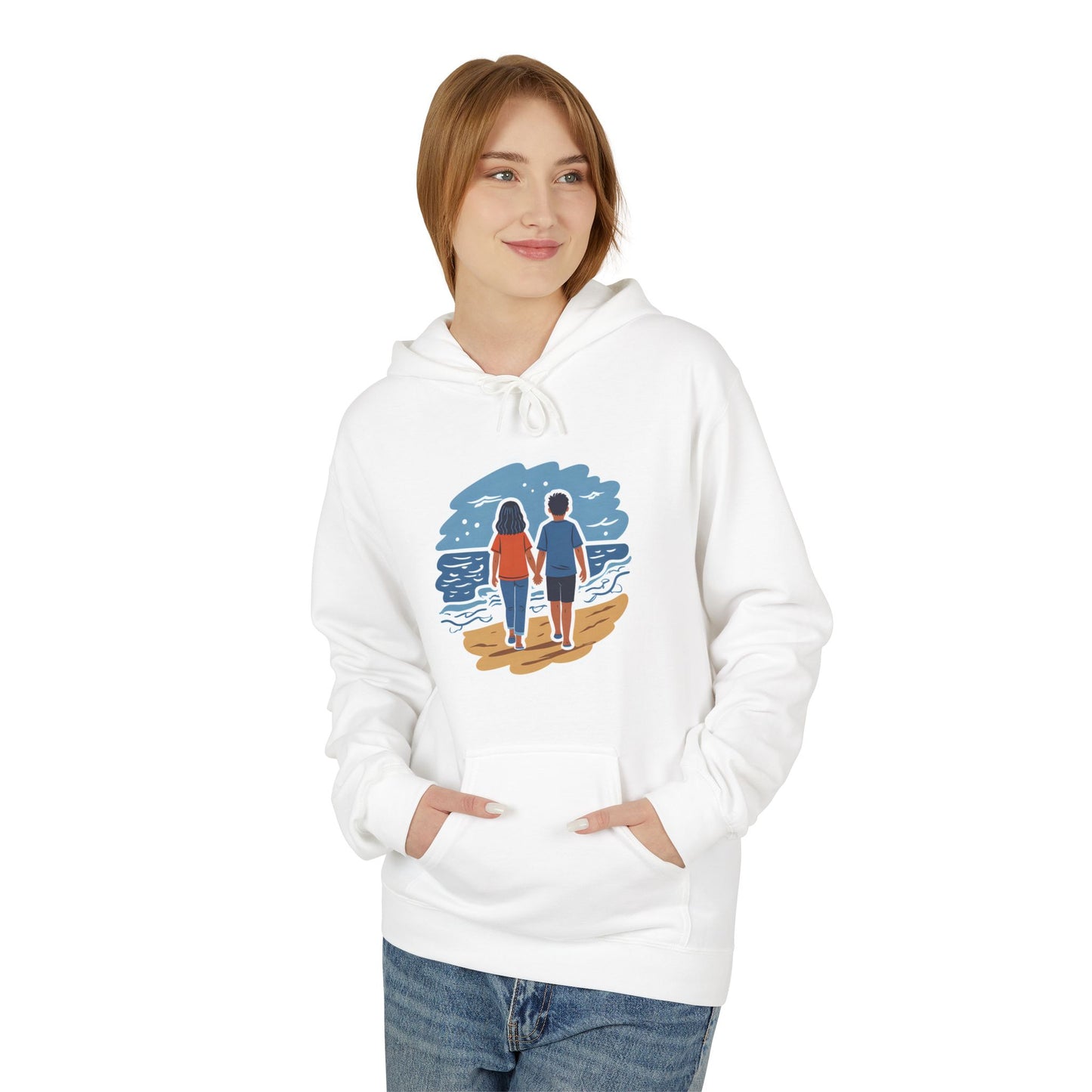 🌊 Ocean View Unisex Fleece Hoodie