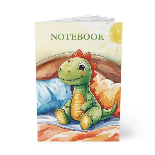 🦖 Dino Dreams – Cute A5 Softcover Notebook