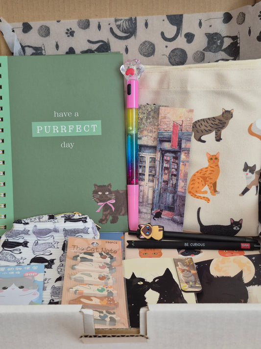 Cat Lover Stationery Bundle With FREE A5 Hardback Notebook!