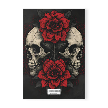 💀 Crimson Bloom – Gothic Skull & Rose A5 Notebook