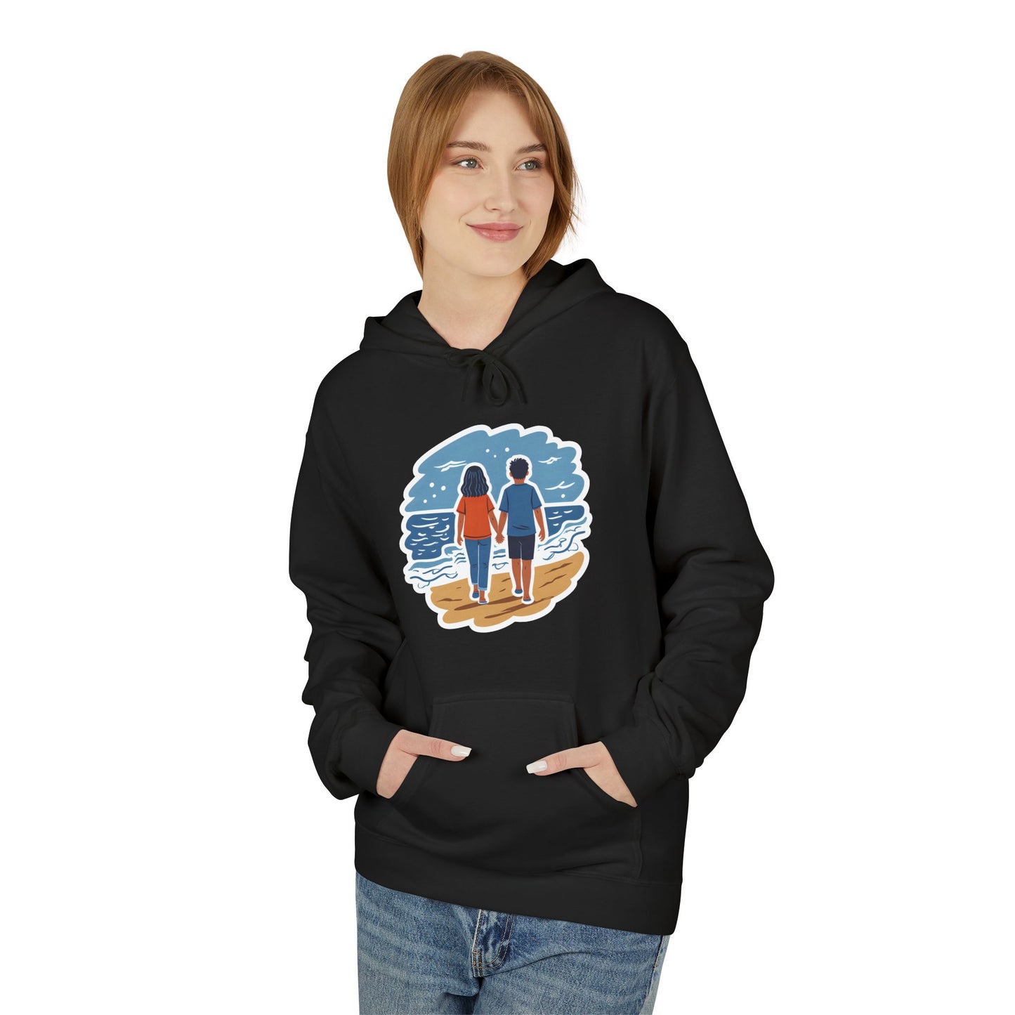 🌊 Ocean View Unisex Fleece Hoodie