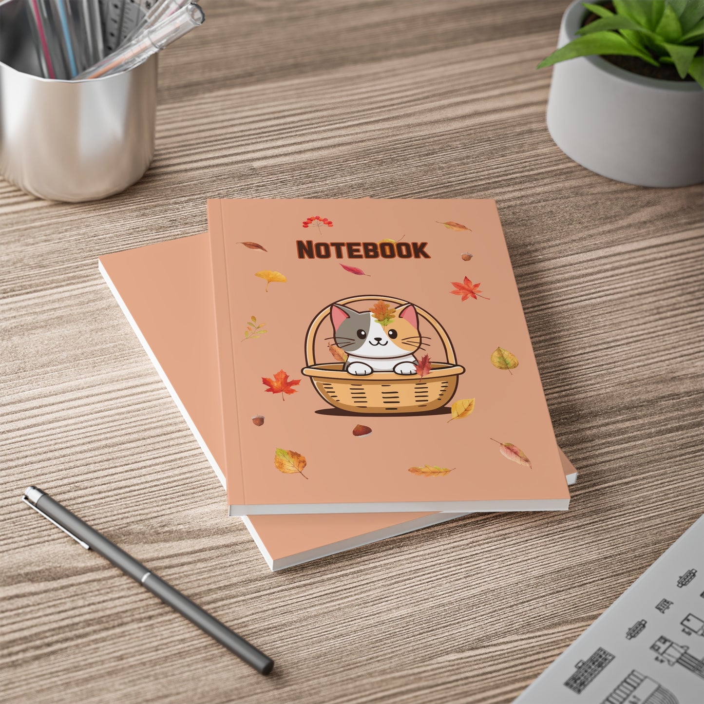 "LIMITED AUTUMN DROP" Autumn Kitty A5 Softcover Notebook