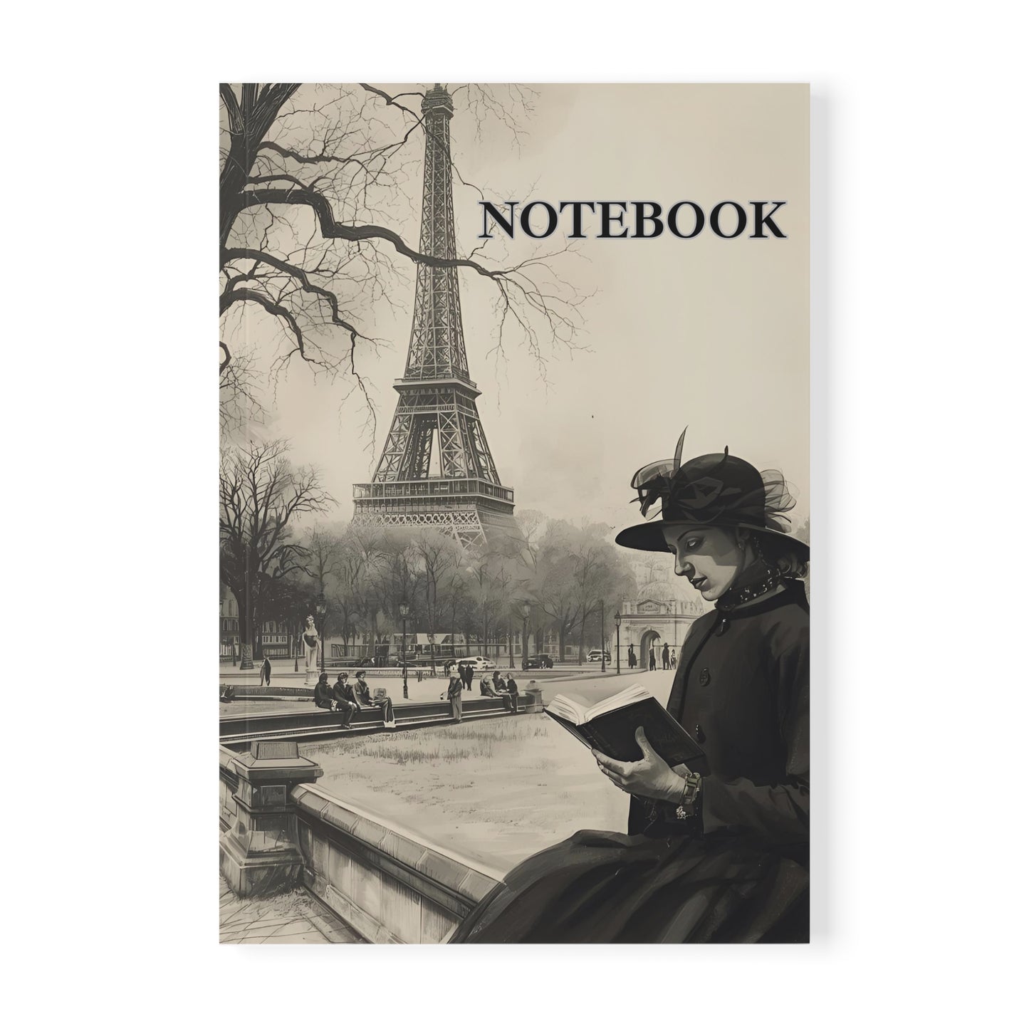 🖋️ Midnight in Paris – A5 Softcover Notebook