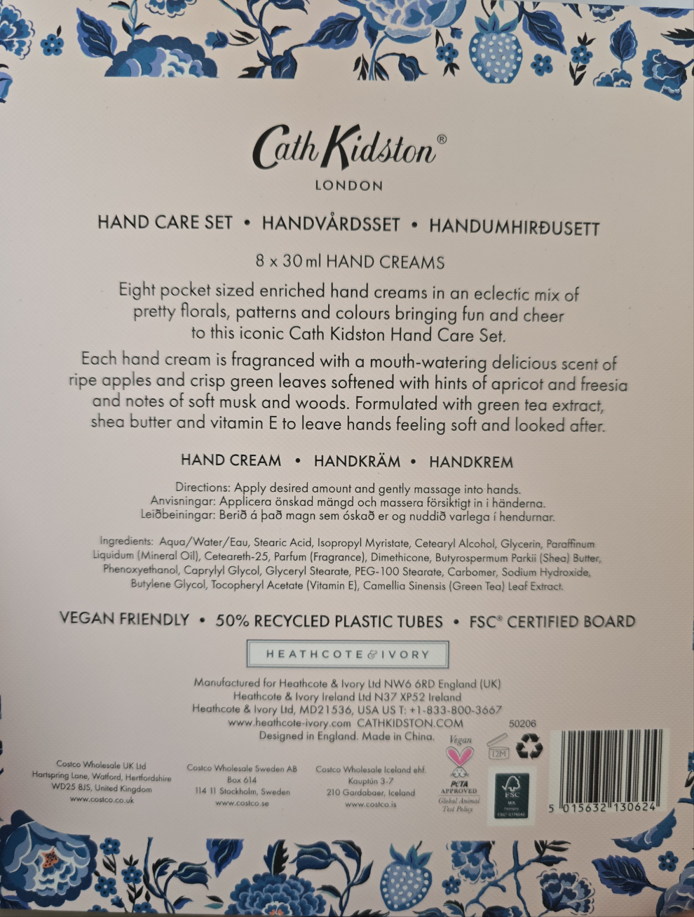 Cath Kidston Navy Carnation Hand Cream Set of 12